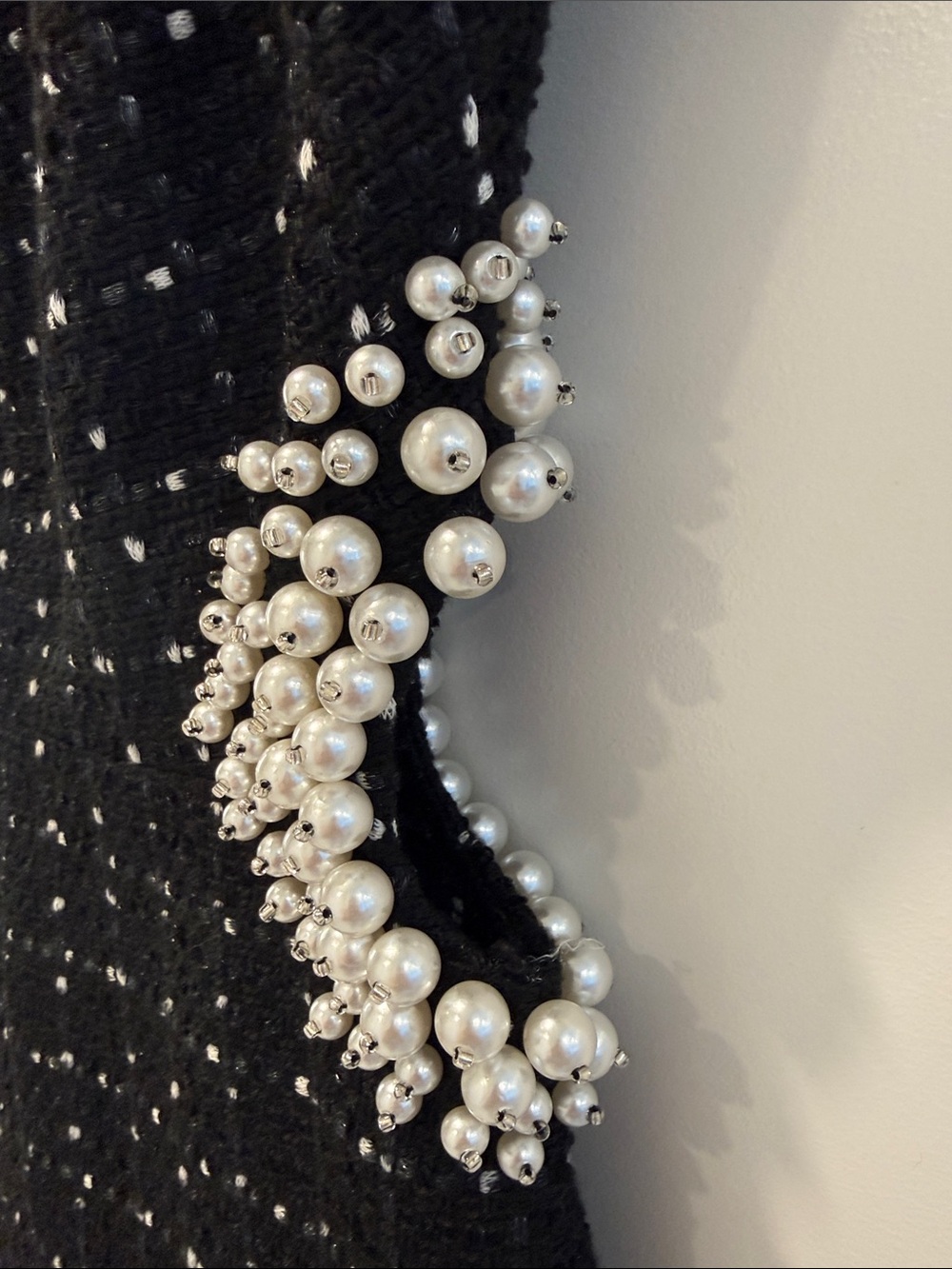 Zara Texture Weave Dress with Pearl accents - Picture 6 of 8